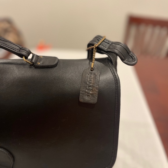 Vintage Coach Smooth Black Leather Metropolitan Briefcase Adj Strap 1133-311 OBO - Picture 4 of 16